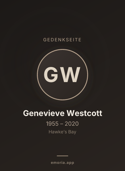 Gedenkportrait von Genevieve Westcott