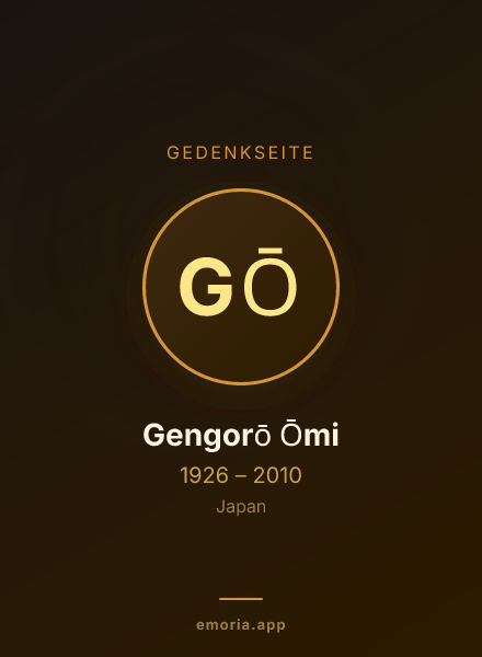 Gedenkportrait von Gengorō Ōmi