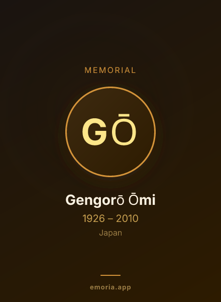 Memorial portrait of Gengorō Ōmi
