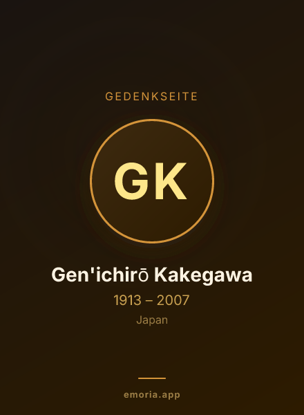 Gedenkportrait von Gen'ichirō Kakegawa