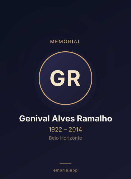 Memorial portrait of Genival Alves Ramalho