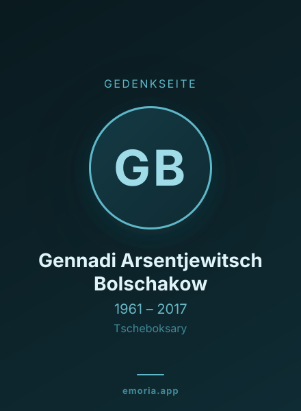 Gedenkportrait von Gennadi Arsentjewitsch Bolschakow