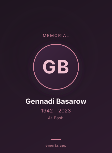 Memorial portrait of Gennadi Basarow