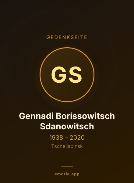 Gedenkportrait von Gennadi Borissowitsch Sdanowitsch