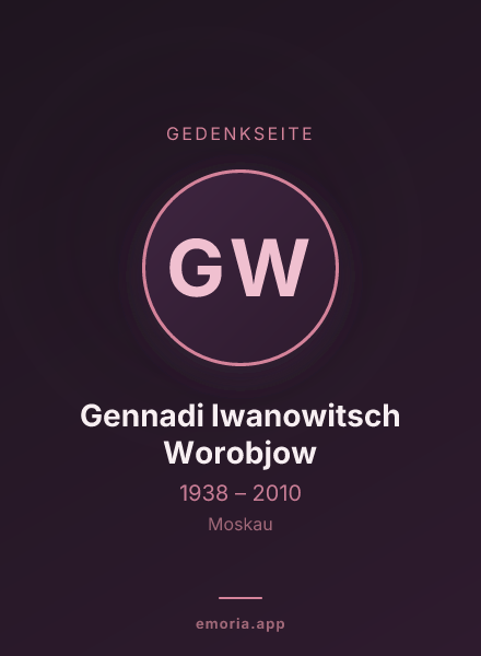 Gedenkportrait von Gennadi Iwanowitsch Worobjow