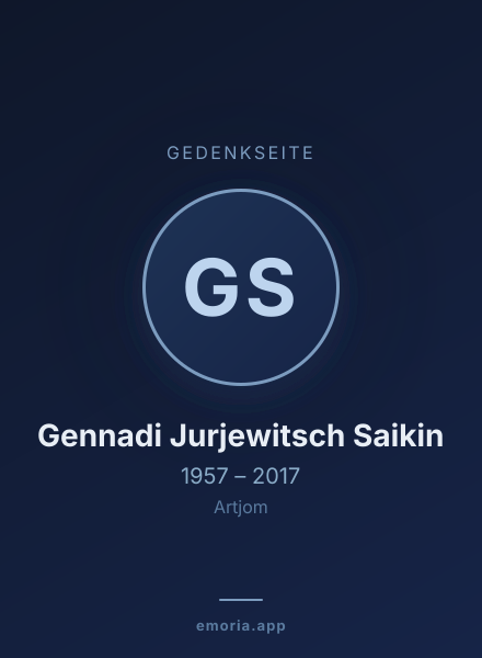 Gedenkportrait von Gennadi Jurjewitsch Saikin