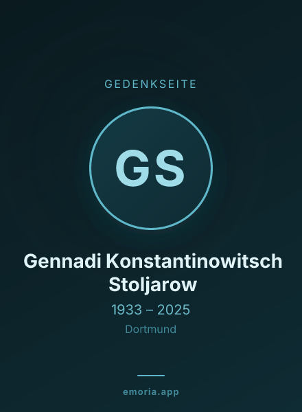 Gedenkportrait von Gennadi Konstantinowitsch Stoljarow