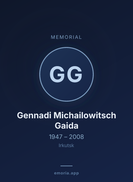 Memorial portrait of Gennadi Michailowitsch Gaida