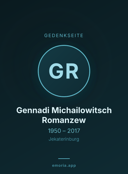 Gedenkportrait von Gennadi Michailowitsch Romanzew