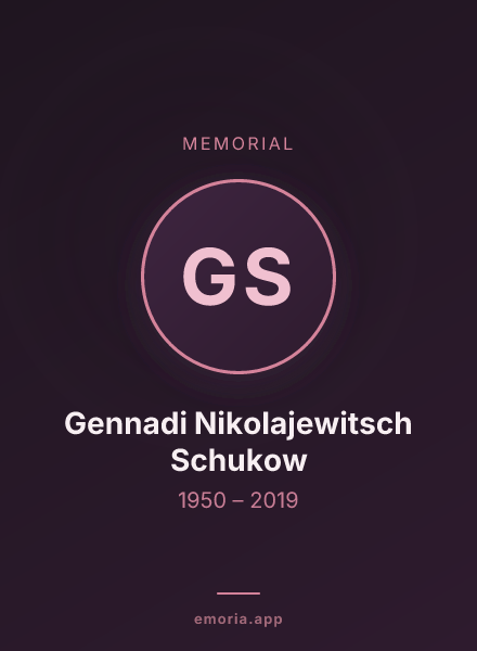Memorial portrait of Gennadi Nikolajewitsch Schukow