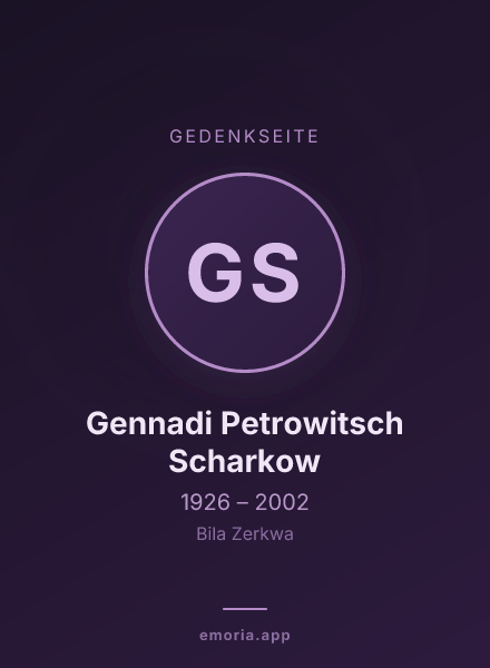 Gedenkportrait von Gennadi Petrowitsch Scharkow