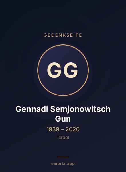 Gedenkportrait von Gennadi Semjonowitsch Gun