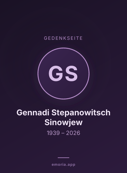 Gedenkportrait von Gennadi Stepanowitsch Sinowjew
