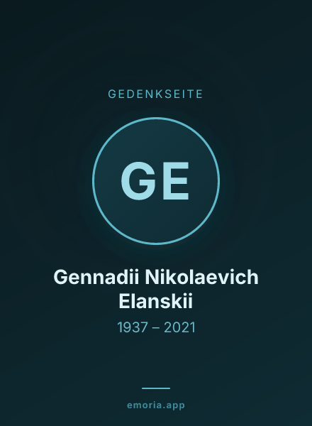 Gedenkportrait von Gennadii Nikolaevich Elanskii