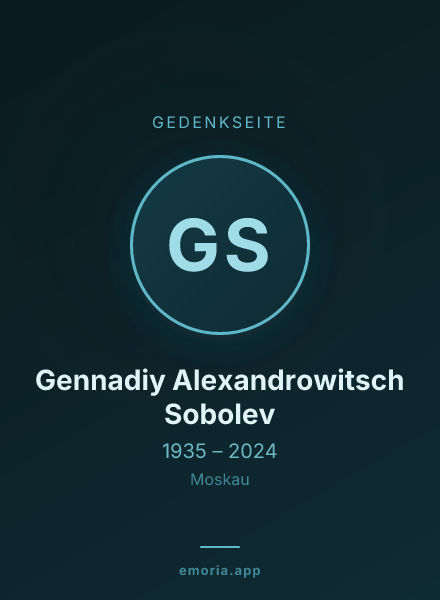Gedenkportrait von Gennadiy Alexandrowitsch Sobolev