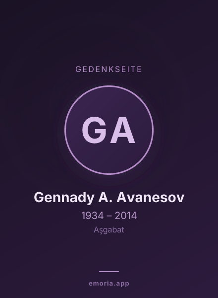 Gedenkportrait von Gennady A. Avanesov