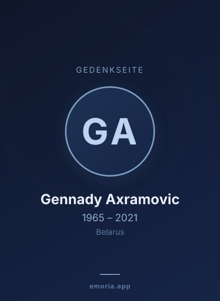 Gedenkportrait von Gennady Axramovic