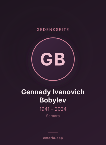 Gedenkportrait von Gennady Ivanovich Bobylev