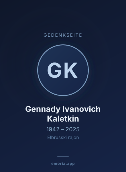 Gedenkportrait von Gennady Ivanovich Kaletkin