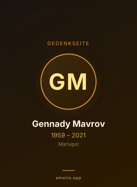 Gedenkportrait von Gennady Mavrov