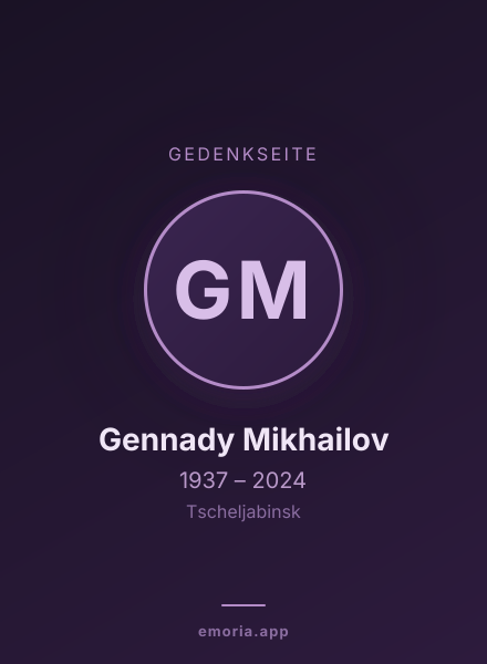 Gedenkportrait von Gennady Mikhailov
