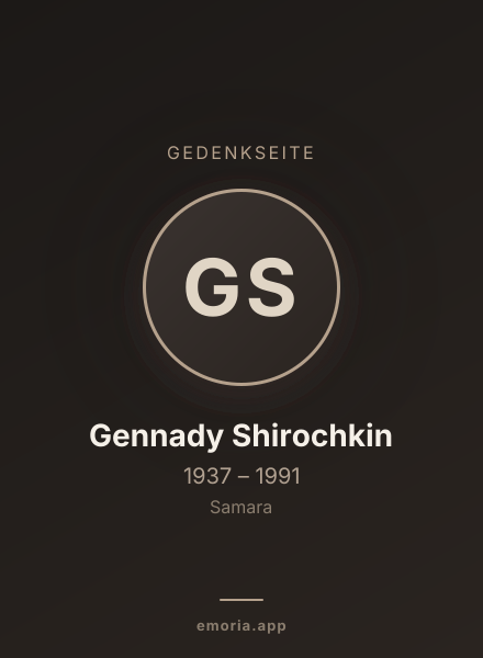 Gedenkportrait von Gennady Shirochkin