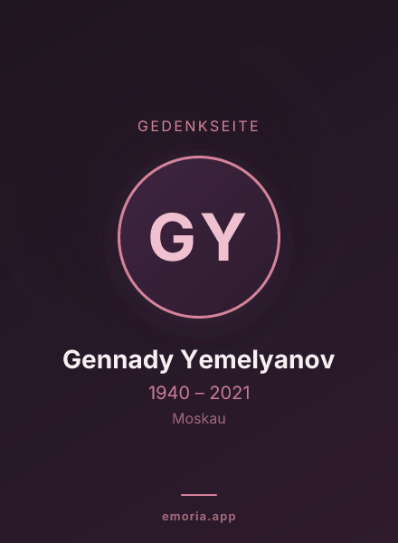 Gedenkportrait von Gennady Yemelyanov