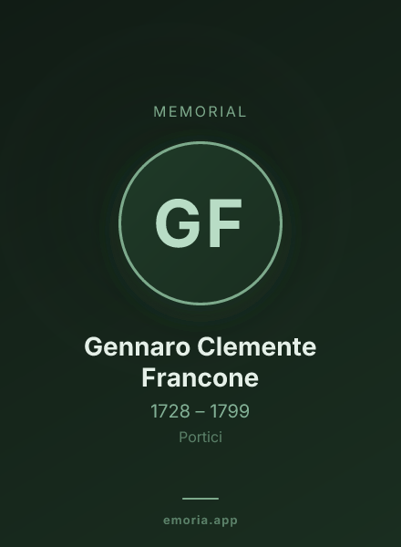 Memorial portrait of Gennaro Clemente Francone
