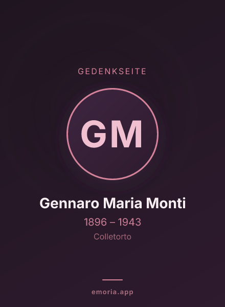 Gedenkportrait von Gennaro Maria Monti