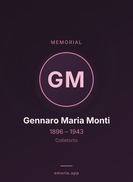 Memorial portrait of Gennaro Maria Monti