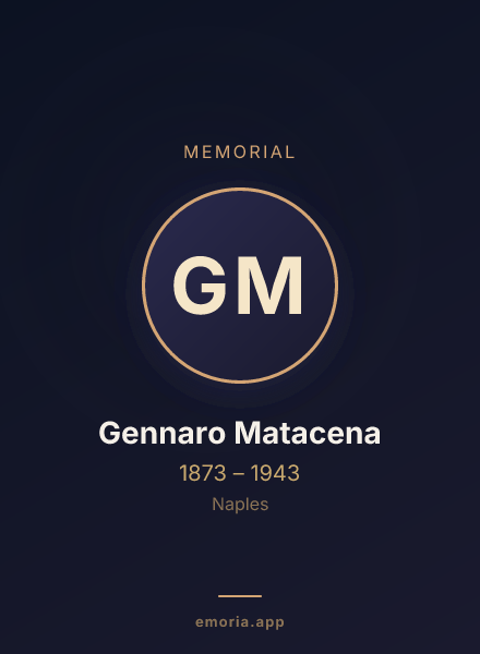 Memorial portrait of Gennaro Matacena