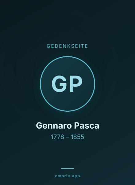 Gedenkportrait von Gennaro Pasca