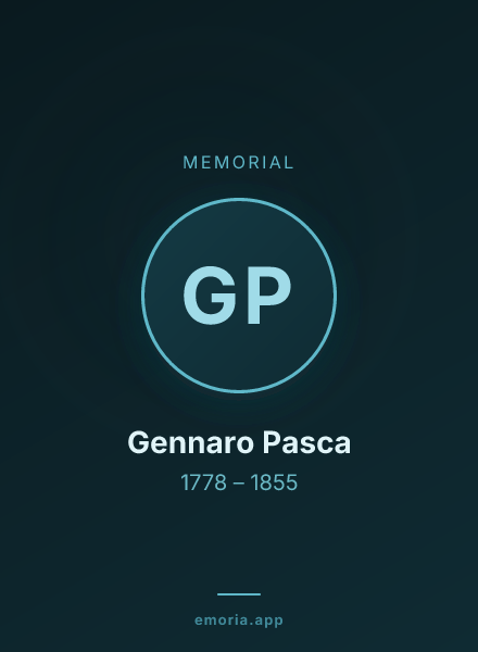 Memorial portrait of Gennaro Pasca