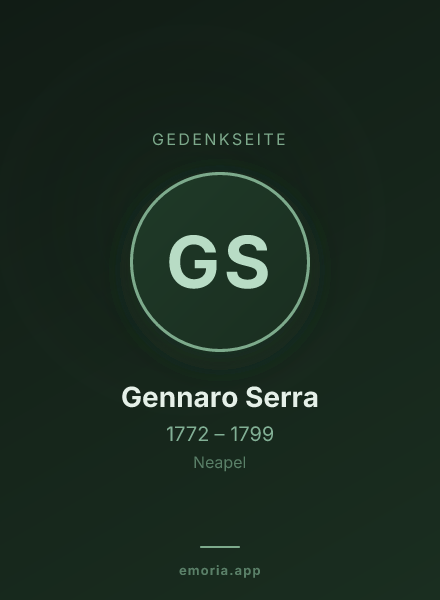 Gedenkportrait von Gennaro Serra