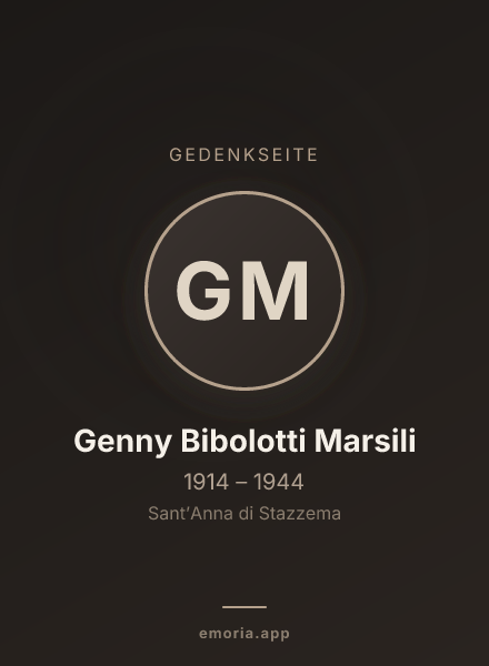 Gedenkportrait von Genny Bibolotti Marsili