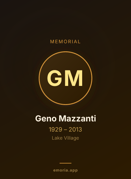 Memorial portrait of Geno Mazzanti