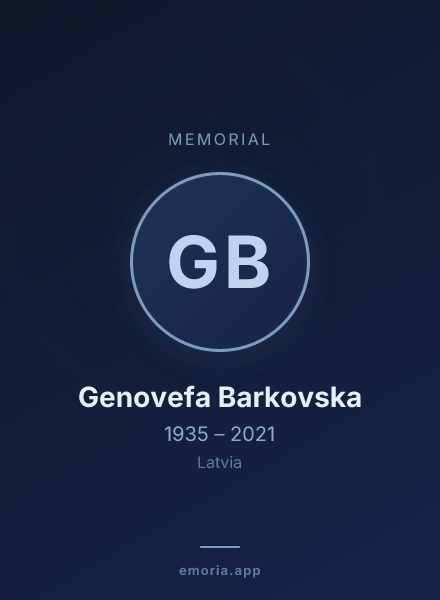 Memorial portrait of Genovefa Barkovska
