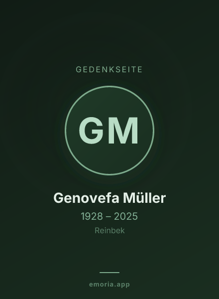 Gedenkportrait von Genovefa Müller