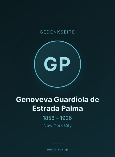 Gedenkportrait von Genoveva Guardiola de Estrada Palma