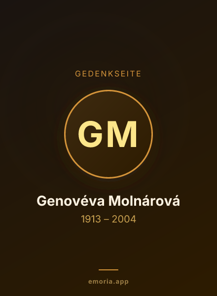 Gedenkportrait von Genovéva Molnárová