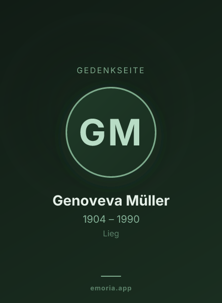 Gedenkportrait von Genoveva Müller
