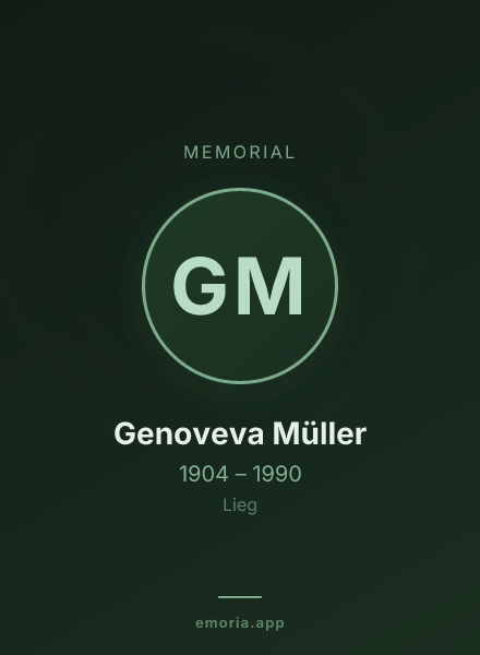 Memorial portrait of Genoveva Müller