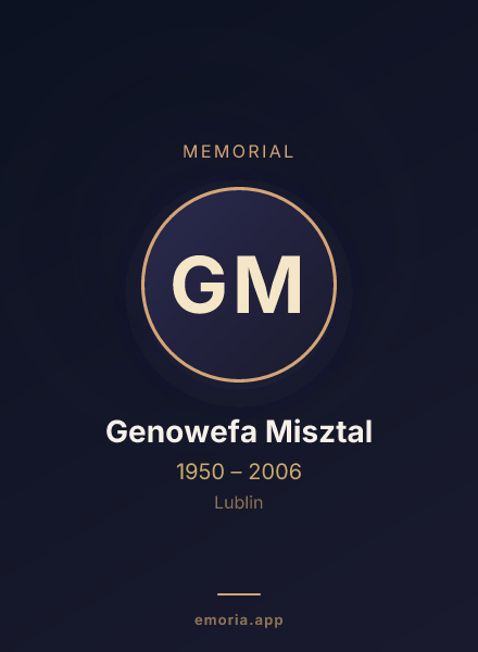 Memorial portrait of Genowefa Misztal