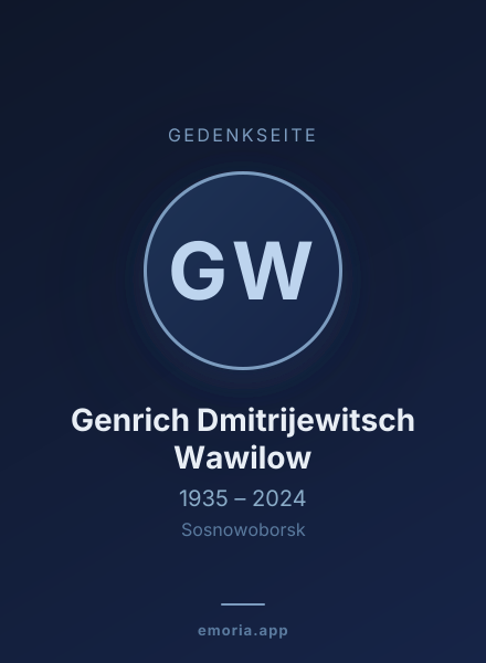 Gedenkportrait von Genrich Dmitrijewitsch Wawilow