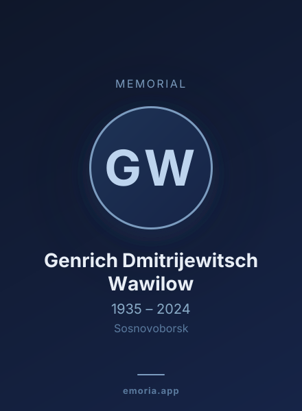 Memorial portrait of Genrich Dmitrijewitsch Wawilow