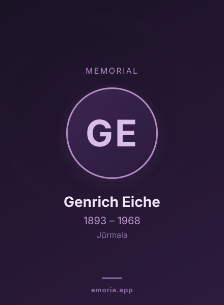 Memorial portrait of Genrich Eiche