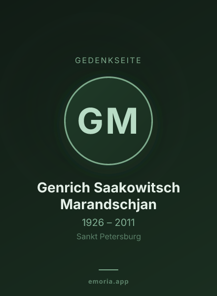 Gedenkportrait von Genrich Saakowitsch Marandschjan