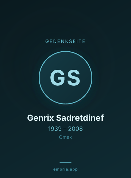 Gedenkportrait von Genrix Sadretdinef