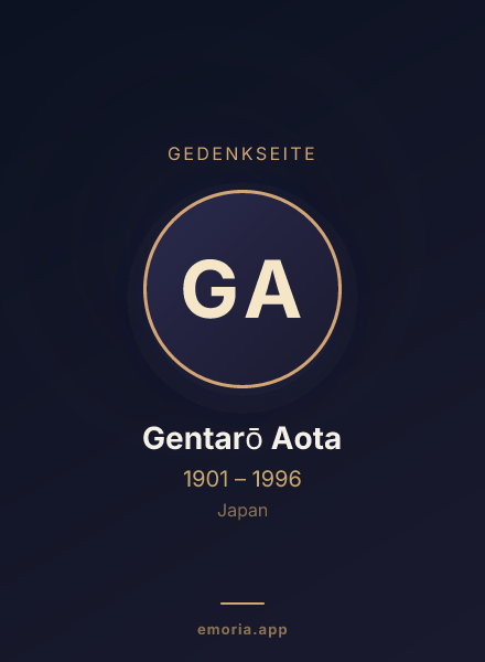 Gedenkportrait von Gentarō Aota