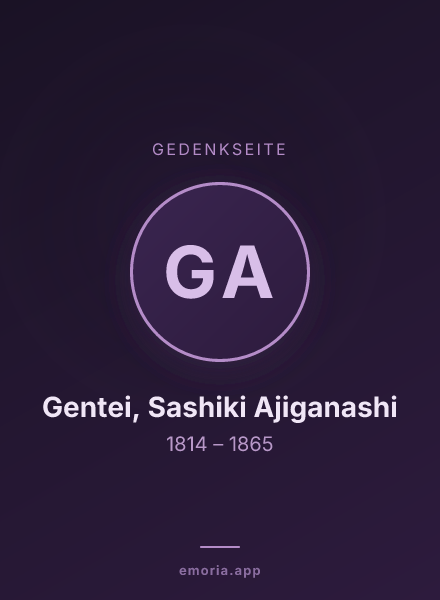 Gedenkportrait von Gentei, Sashiki Ajiganashi